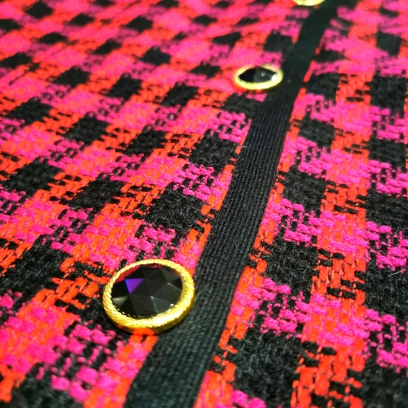 Votre Nom by Razz Blazer - Vintage Checkered Blazer - 1980's Gorgeous Blazer - Picture 5 of 7